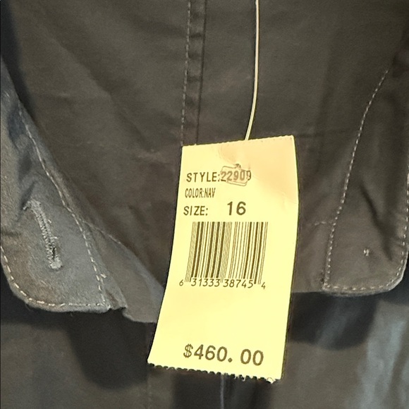 Teri Jon NWT Navy Sleeved Dress Wrap and Tie Classic and Amazing! Size 16 - Picture 6 of 16